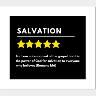 Salvation positive review meme, white text Posters and Art